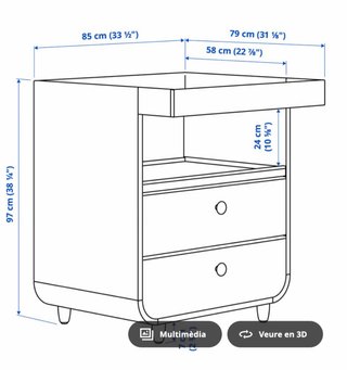 Cómoda cambiador MYLLRA IKEA