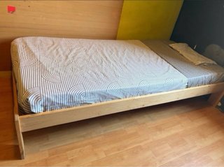 Estructura de cama (individual) Madera Sencilla
