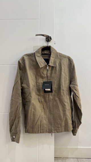 Chaqueta Massimo Dutti Lino Beige