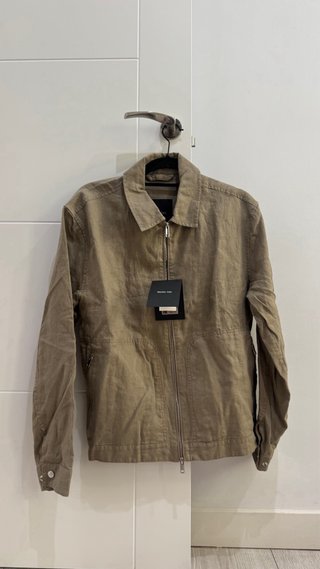 Chaqueta Massimo Dutti Lino Beige