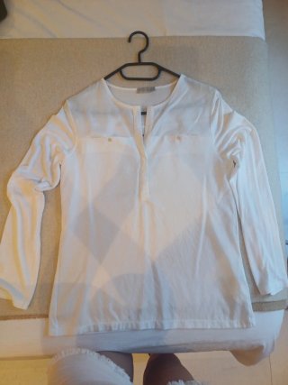 Blusa blanca manga larga