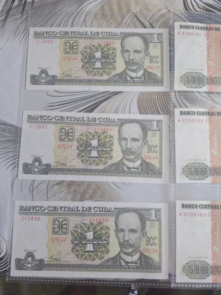 9 Billetes Cubanos y Españoles S.C.