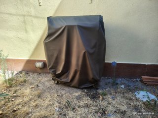 Barbacoa Negra con Funda Verde