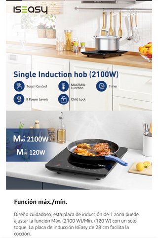 Placa Inducción IsEasy 2100W