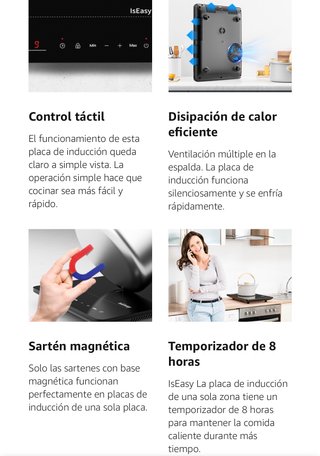 Placa Inducción IsEasy 2100W
