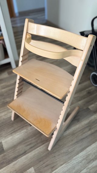 Trona de madera bebé stokke regulable