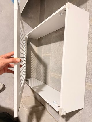 Maisons du Monde Cubierta radiador madera blanco