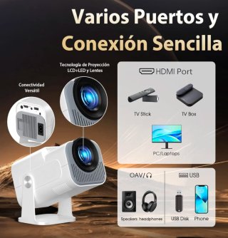 Proyector Portátil 4K WiFi Bluetooth