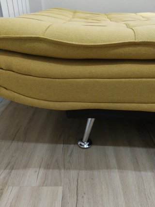 Sofá cama amarillo 195x60 cerrado