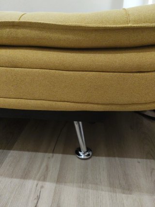Sofá cama amarillo 195x60 cerrado