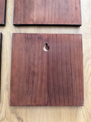 Set 4 Cuadros Madera Maciza Flores