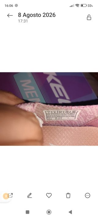 Zapatillas Skechers rosas y blancas