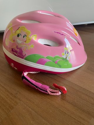 Caschetto Btwin bambina rosa principessa
