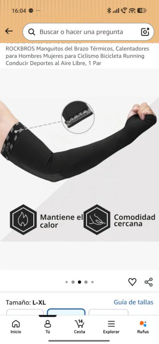 Manguitos Ciclismo ROCKBROS L Nuevos