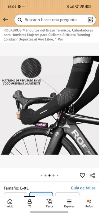 Manguitos Ciclismo ROCKBROS L Nuevos