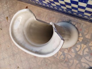 Pedestal de baño vintage porcelana