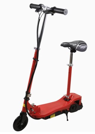 Patinete Eléctrico Rojo con Asiento