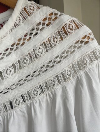 Blusa Ba&sh blanca con encaje