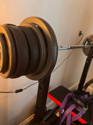 Banco de pesas HOMCOM rojo + 55kg