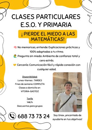Clases particulares de matemáticas