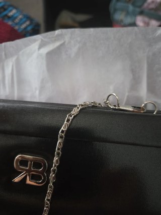 Pochette Renato Balestra nera con logo RB