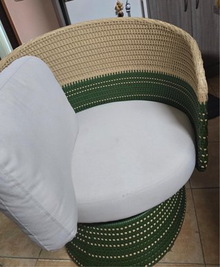 Sillón giratorio de ratán exterior