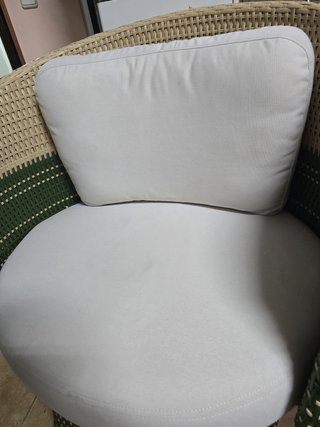 Sillón giratorio de ratán exterior