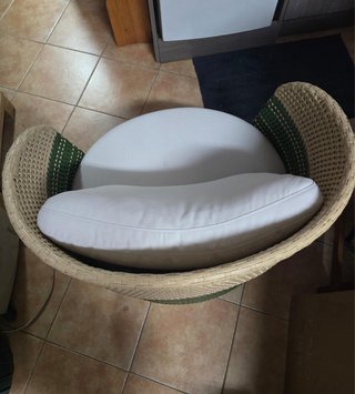 Sillón giratorio de ratán exterior