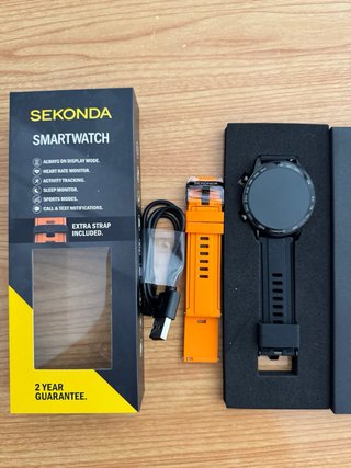 Smartwatch Sekonda Negro y Naranja