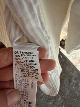 Abrigo Zara Blanco Talla L
