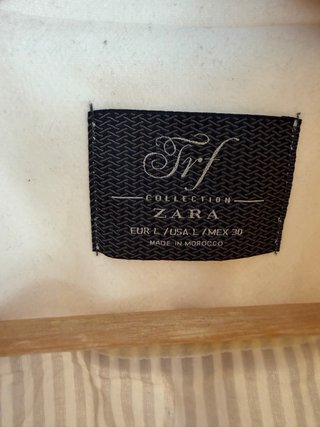 Abrigo Zara Blanco Talla L