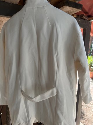 Abrigo Zara Blanco Talla L