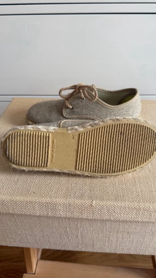 Alpargatas esparto niño beige/verde