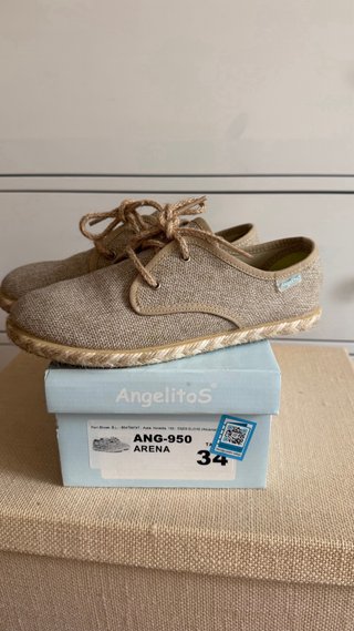 Alpargatas esparto niño beige/verde