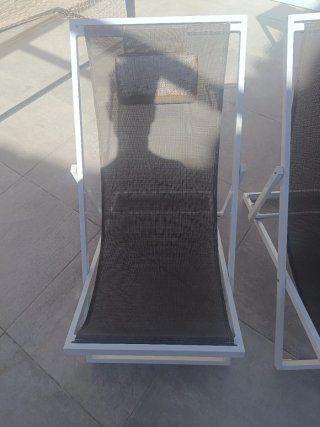 Tumbonas de aluminio y tela