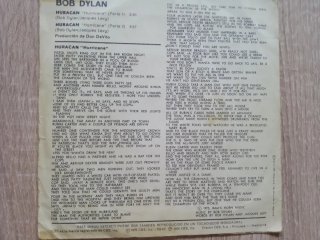 Bob Dylan Huracán Single CBS