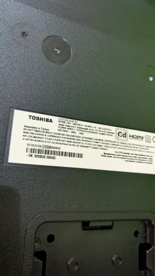 TOSHIBA 40LV2E63DG Smart TV de 40 ROTO