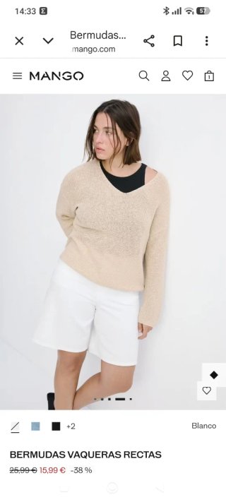 Bermudas vaqueras Mango mujer T46