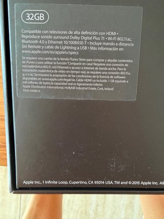 Apple TV HD 4ª gen 32GB A1625