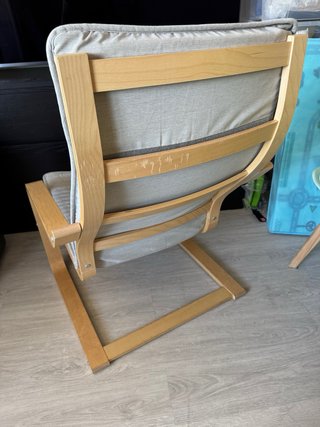 Sillón Poäng IKEA Cojín Beige/Gris