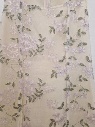 Vestido floral beige y rosa talla S