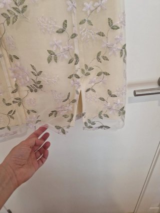 Vestido floral beige y rosa talla S