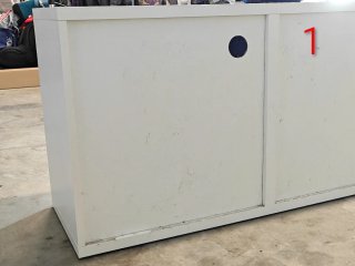 #1 - Mueble IKEA BESTÅ blanco con puertas y cajone