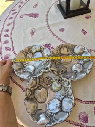 Plato decorativo frutas metal