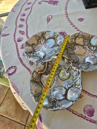 Plato decorativo frutas metal
