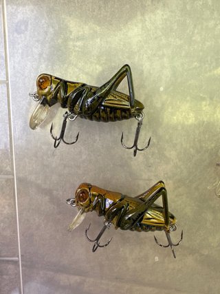 3 señuelos de pesca tipo langosta