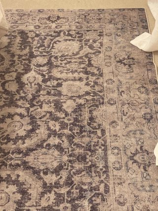 Alfombra Vintage Lavable Beige y Marrón