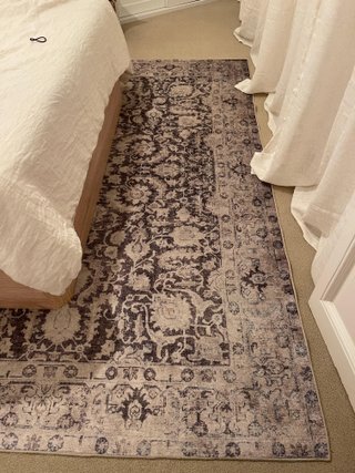 Alfombra Vintage Lavable Beige y Marrón