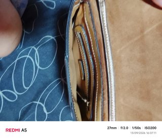 Cartera monedero dorado