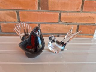 Figure di vetro Murano (2 colombe)